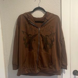 Lightweight grunge oversized jacket hoodie